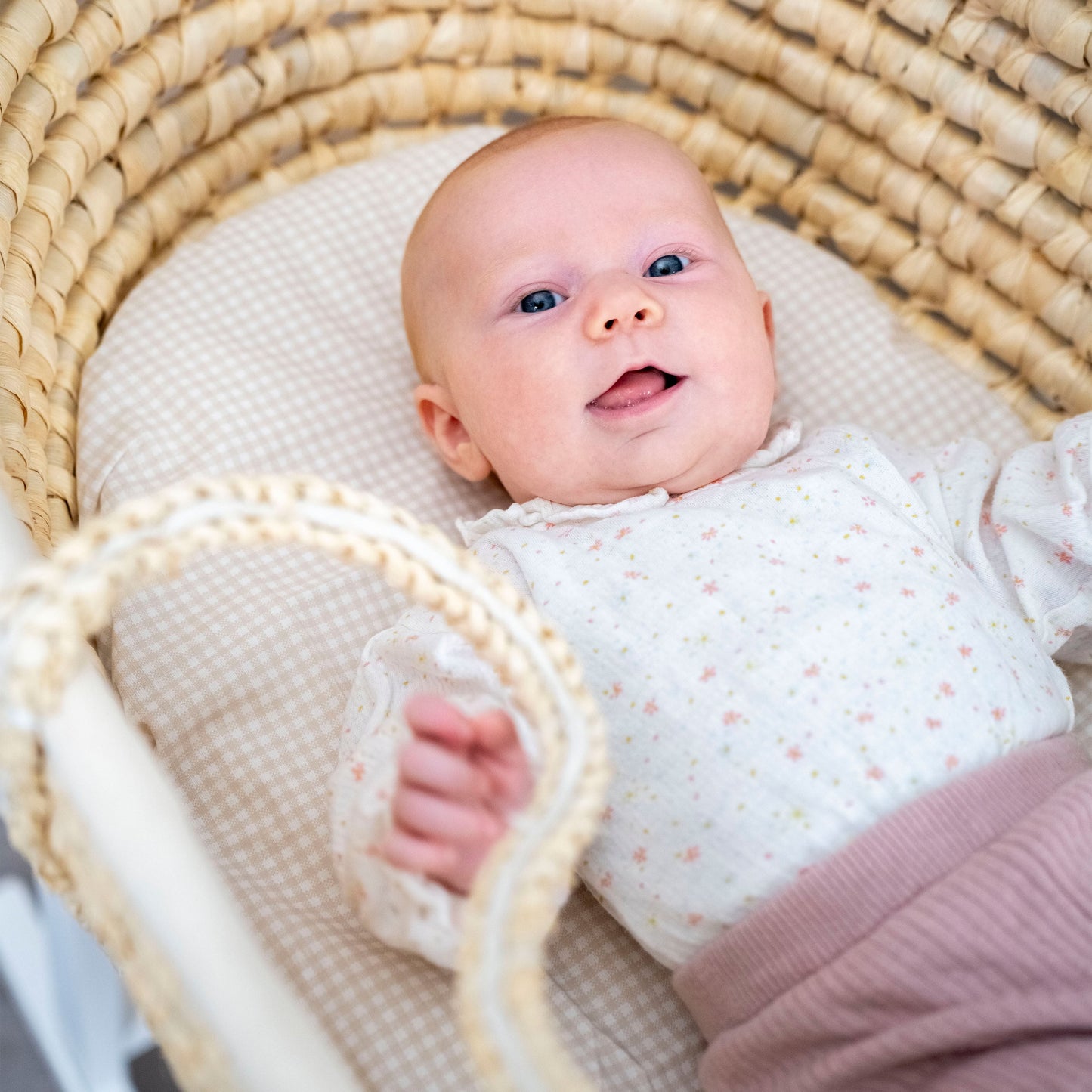 Spannbetttuch Baumwolle kariert - weich, atmungsaktiv & hautfreundlich