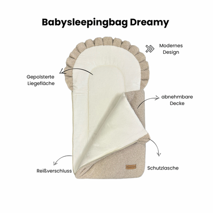 Babyschlafsack Dreamy Teddy Bouclé - kuscheliger Ganzjahreschlafsack