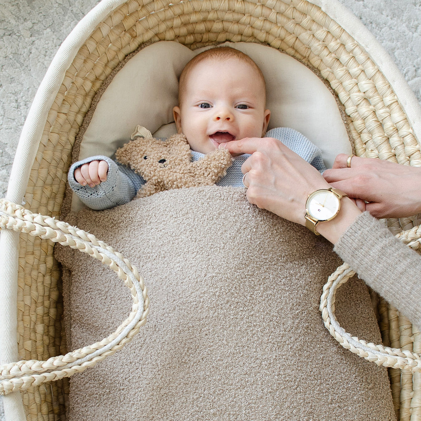 Babyschlafsack Sleepy Teddystoff Bouclé - kuscheliger Ganzjahresschlafsack