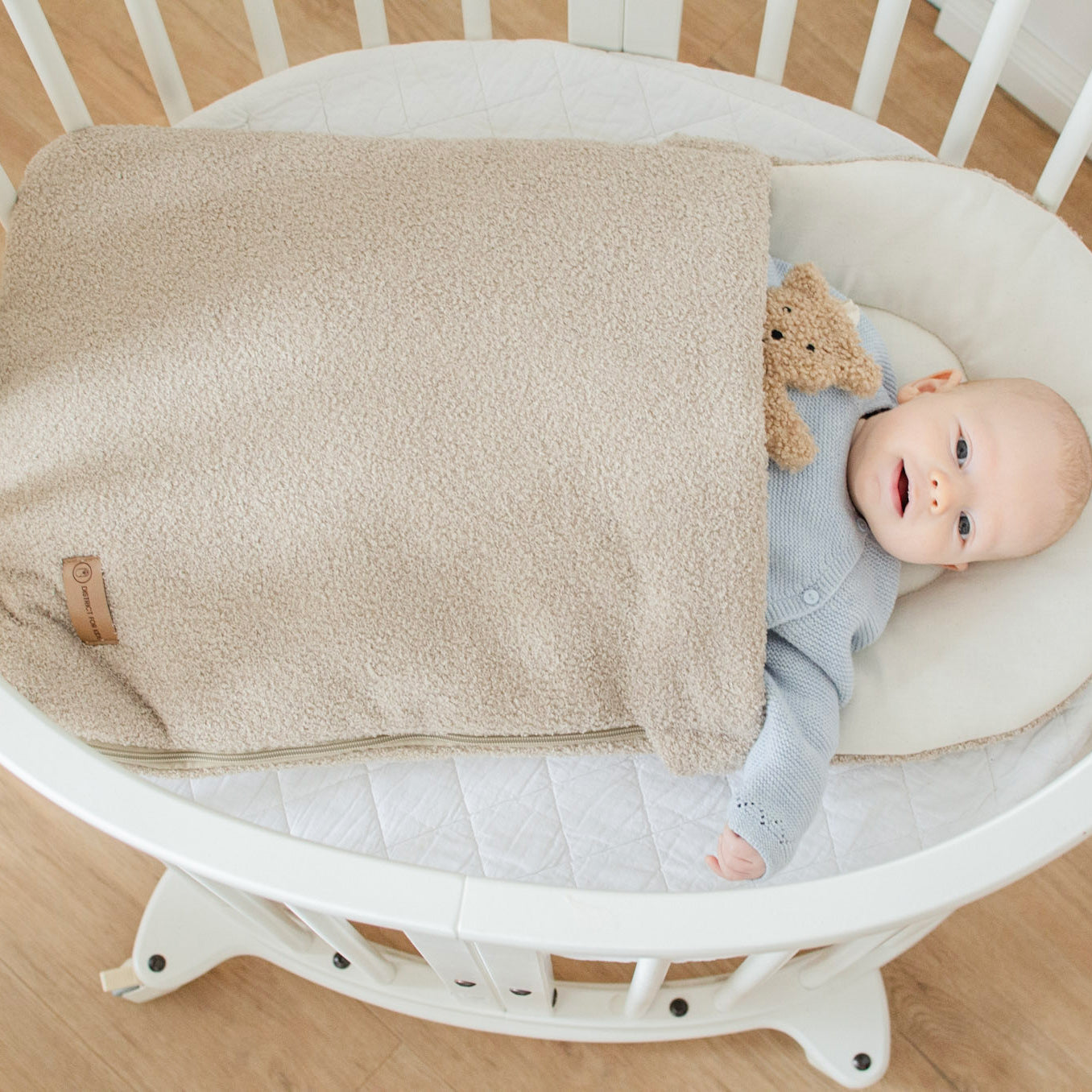 Babyschlafsack Sleepy Teddystoff Bouclé - kuscheliger Ganzjahresschlafsack