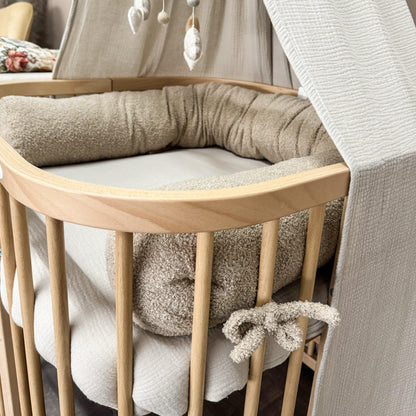 Bettschlange einsträngig Teddystoff Bouclé – Schutz & Vielseitig