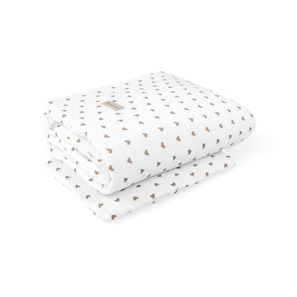 Bettwäsche gebrauchsfertig Musselin Herzen braun – Weich & Atmungsaktiv