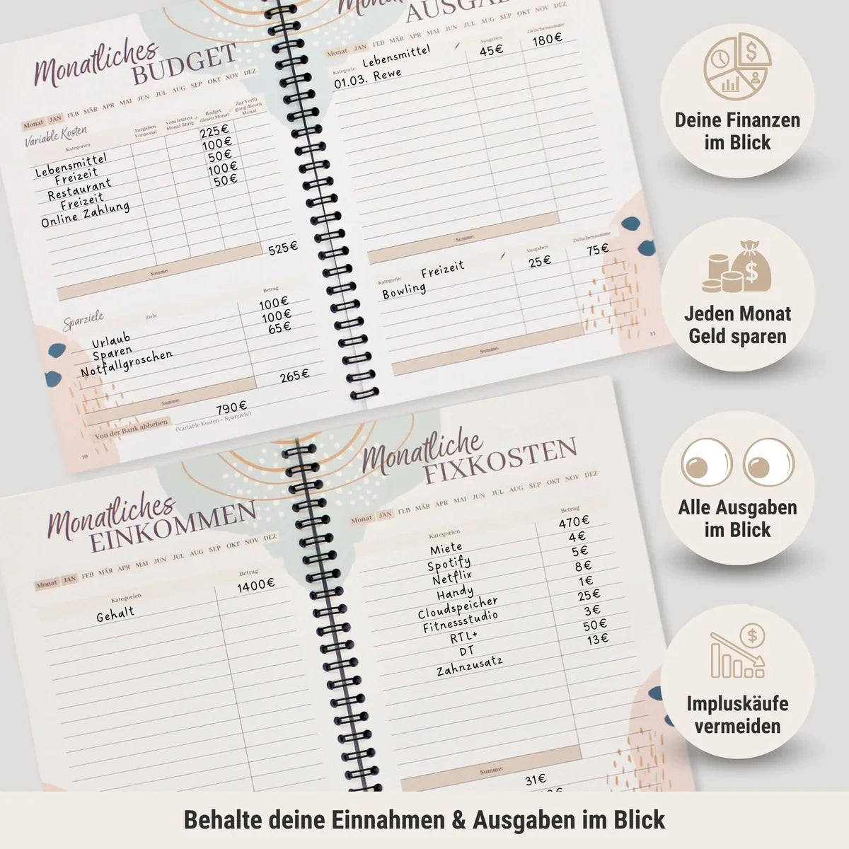 Budget Planer (Jahresunabhängig) - DIN A5