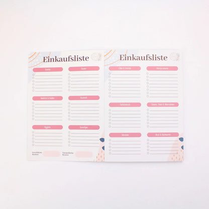 Einkaufslisten (strukturiert) - 50er Block - DIN A5
