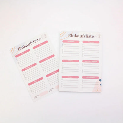 Einkaufslisten (strukturiert) - 50er Block - DIN A5