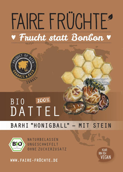 500g Bio Dattel Barhi 'Honigball' mit Stein
