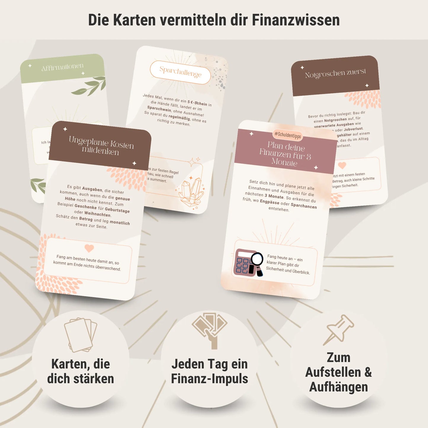 Finanzkarten - Set mit 40 Karten