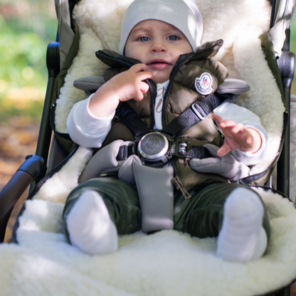 Winterfußsack wasserabweisend Innenfutter aus Merinowolle - Kinderwagen