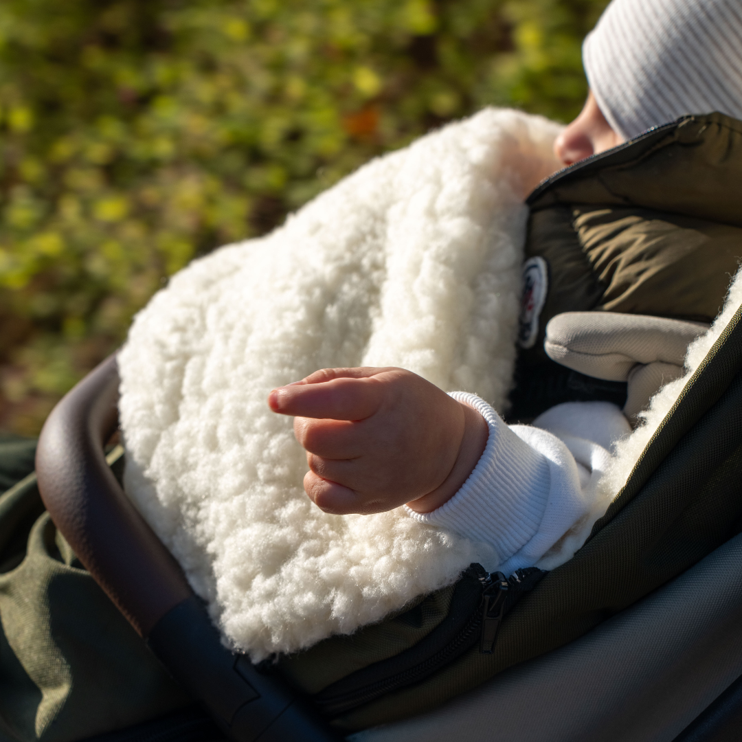 Winterfußsack wasserabweisend Innenfutter aus Merinowolle - Kinderwagen