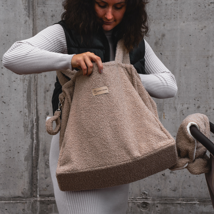 Kinderwagentasche Cube Teddy Bouclé | Wickeltasche