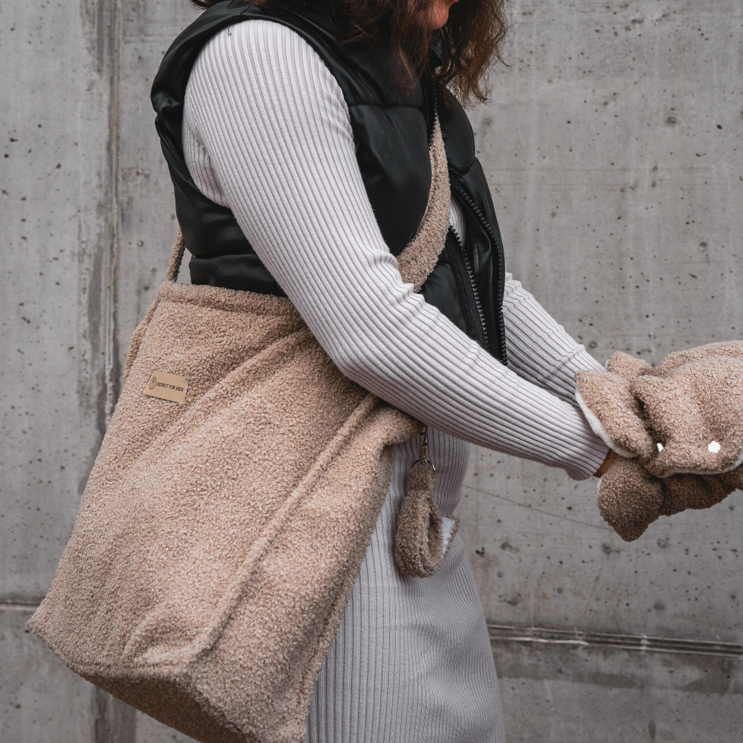 Kinderwagentasche Cube Teddy Bouclé | Wickeltasche