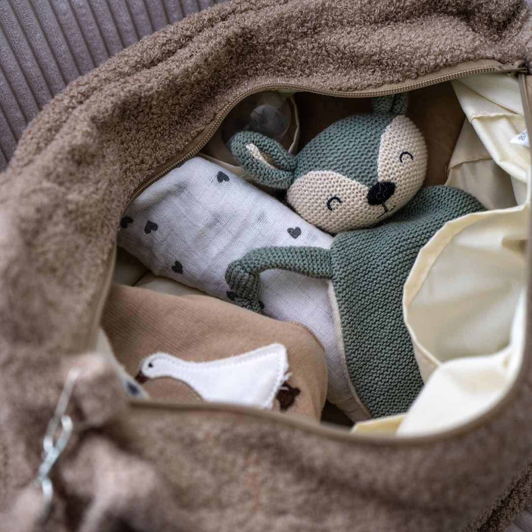 Kinderwagentasche Cube Teddy Bouclé | Wickeltasche
