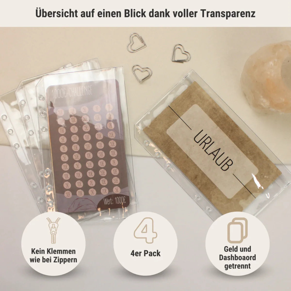 Klarsichthüllen - Personal A6 (4er Set)