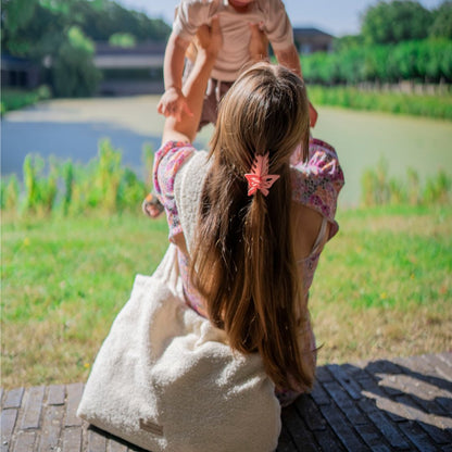 Shopper Mom Bag Bouclé Teddystoff- Ideal für den Alltag, Kinderwagen, Cross Shoulder