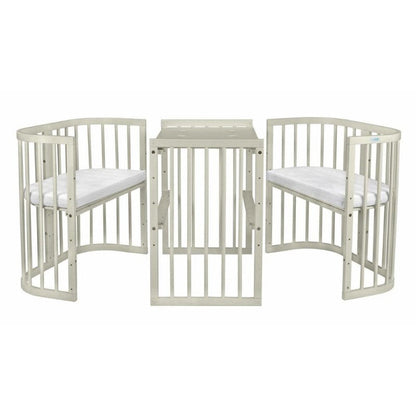 Babybett 7-in-1 – Ein Bett für viele Jahre - mitwachsend | Quadratische Form