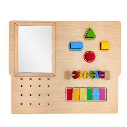 Motorikplatte - nachhaltiges Babyspielzeug