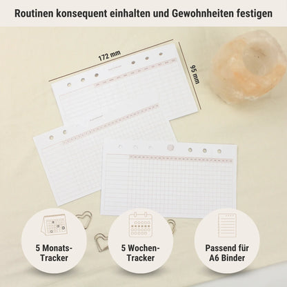 Routine Tracker 10er-Set (Wochen & Monate) - Personal