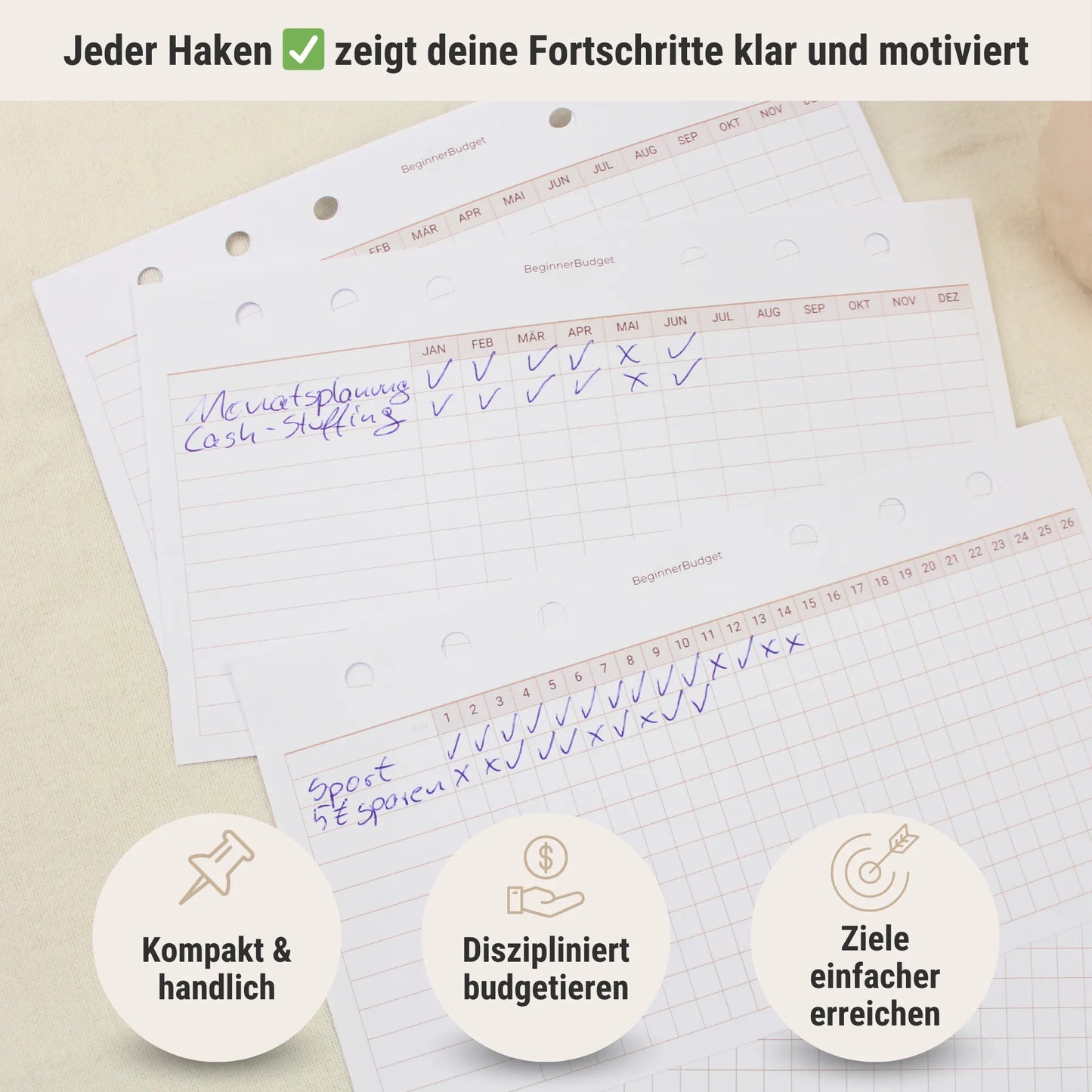 Routine Tracker 10er-Set (Wochen & Monate) - Personal