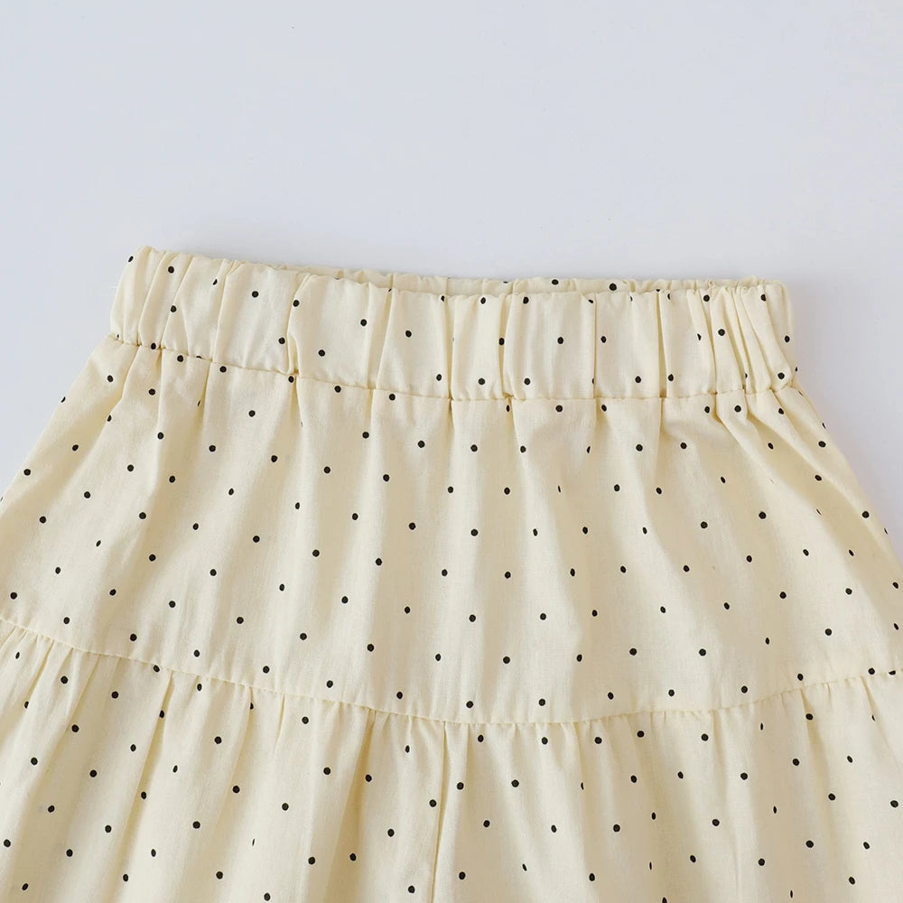 Süßes Sommer-Set für Mädchen – Polka Dot Top & Weite Hose