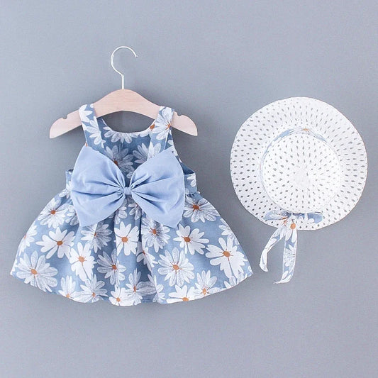 Sommerliches Mädchenkleid mit süßer Schleife