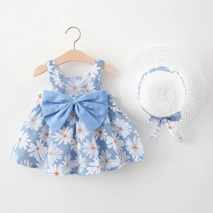Sommerliches Mädchenkleid mit süßer Schleife