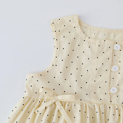 Süßes Sommer-Set für Mädchen – Polka Dot Top & Weite Hose