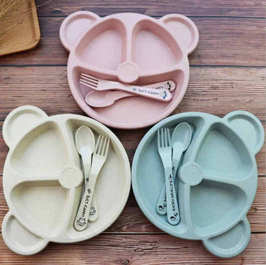 3-teiliges Baby-Tischset mit Bärchen-Motiv