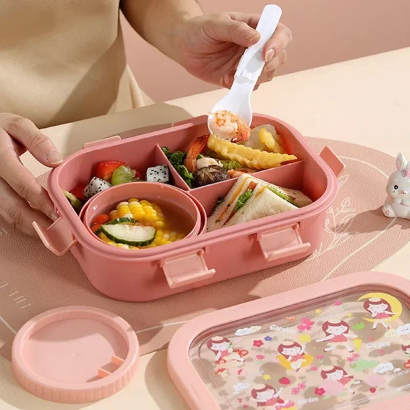 Cartoon Lunchbox mit Suppenschüssel