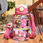 Kinder-Trinkflasche mit Strohhalm (650 ml)
