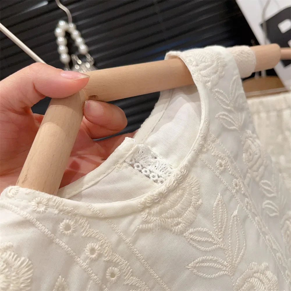 Sommer-Set für Mädchen – Leicht, luftig & liebevoll bestickt
