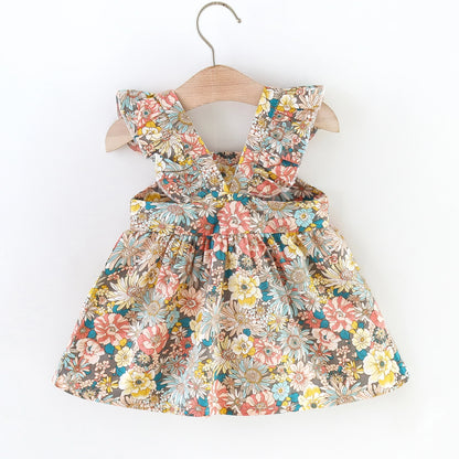 Sommer-Liebling für kleine Blumenmädchen – 2-teiliges Kleid mit Tasche
