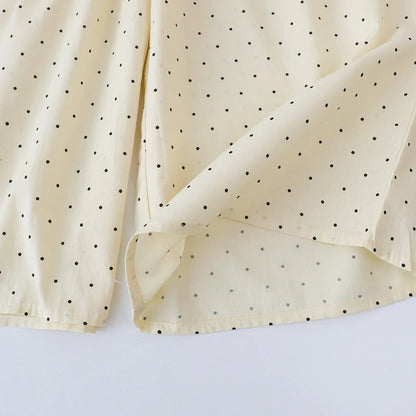 Süßes Sommer-Set für Mädchen – Polka Dot Top & Weite Hose