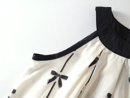 Sommer Zweiteiler – Koreanischer Baumwoll-Look mit Schleife