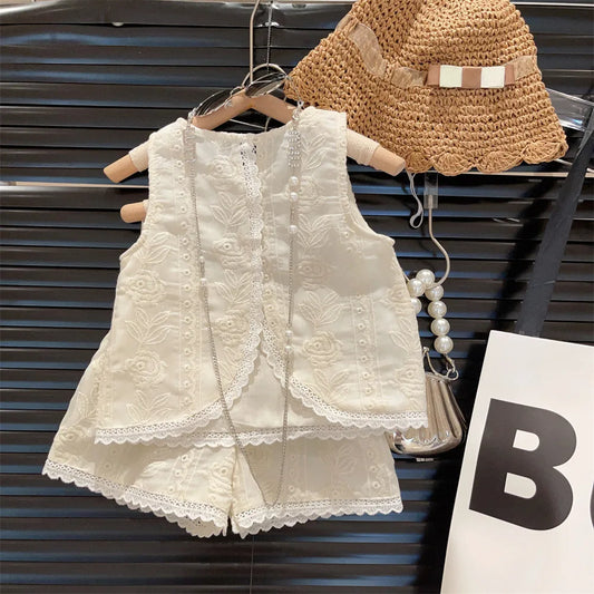Sommer-Set für Mädchen – Leicht, luftig & liebevoll bestickt