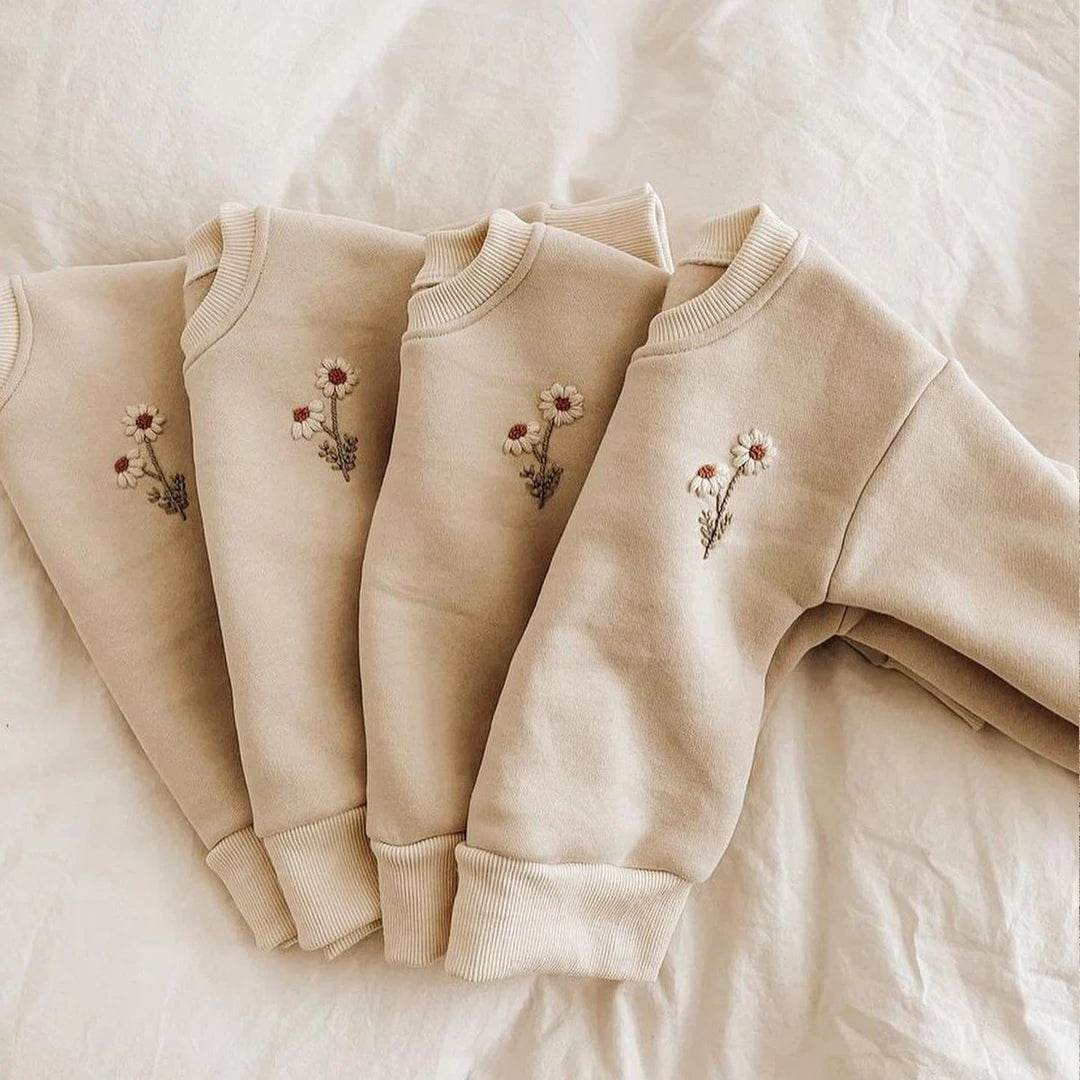 Kinder Gänseblümchen-Pullover Set