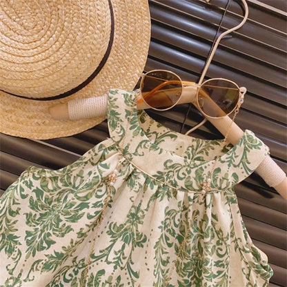 Sommer-Outfit für Mädchen – 2-teiliges Set mit Blumenmuster & Halterneck