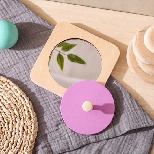 Montessori Baby Spiegel Puzzle – Sensorisches Lernspielzeug aus Holz