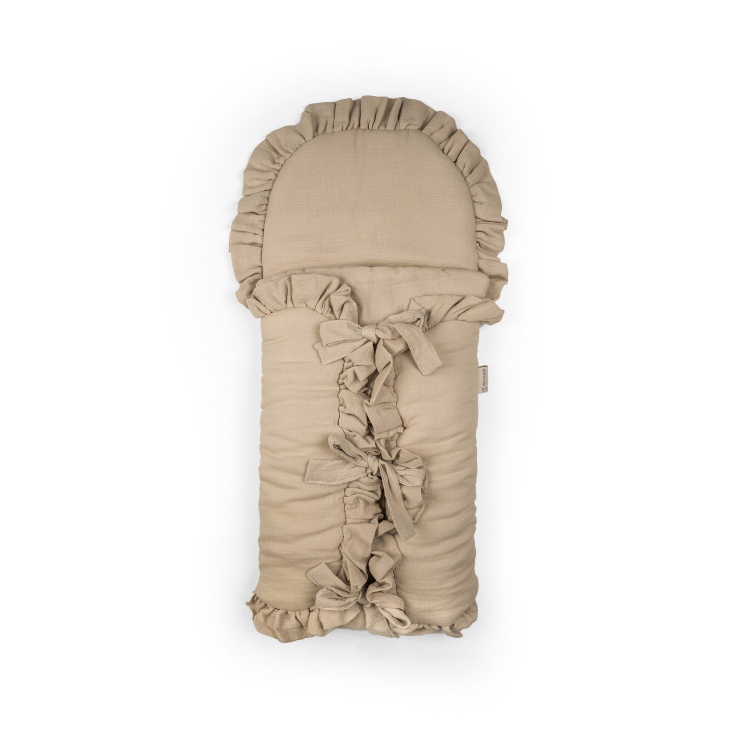 Babyschlafsack Cuddly Musselin mit Schleifen - ganzjähriger Puckschlafsack