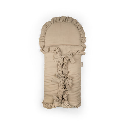 Babyschlafsack Cuddly Musselin mit Schleifen - ganzjähriger Puckschlafsack