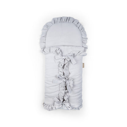 Babyschlafsack Cuddly Musselin mit Schleifen - ganzjähriger Puckschlafsack