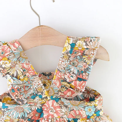 Sommer-Liebling für kleine Blumenmädchen – 2-teiliges Kleid mit Tasche
