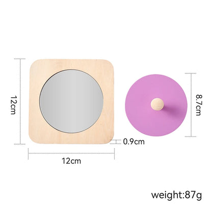 Montessori Baby Spiegel Puzzle – Sensorisches Lernspielzeug aus Holz