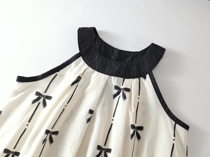 Sommer Zweiteiler – Koreanischer Baumwoll-Look mit Schleife