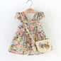 Sommer-Liebling für kleine Blumenmädchen – 2-teiliges Kleid mit Tasche