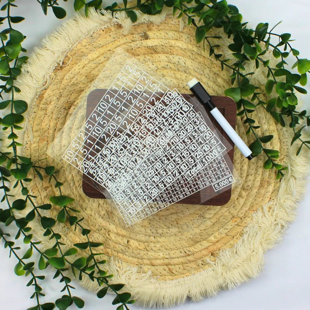 Sparbox aus Holz (3 Sparziele)