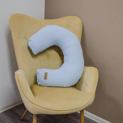 Stillkissen U-Form Musselin mit abnehmbaren Bezug – ergonomisches Mondstillkissen