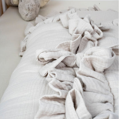 Babyschlafsack Cuddly Musselin mit Schleifen - ganzjähriger Puckschlafsack