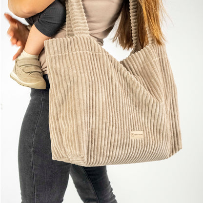 Wickeltasche Cord für den Kinderwagen - Mom bag