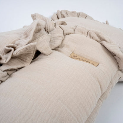 Babyschlafsack Cuddly Musselin mit Schleifen - ganzjähriger Puckschlafsack