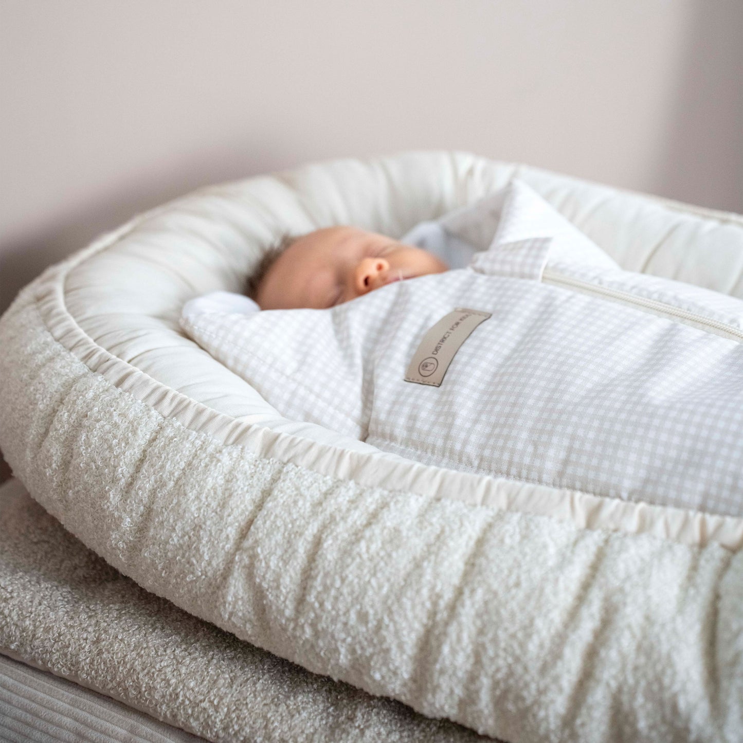 Pucksack Baumwolle kariert mitwachsend - Ganzjahresschlafsack & Einschlafhilfe